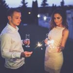 Diora Baird Wedding Crashers Beach scene with beautiful sunset backdrop